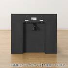 収納付きベッドフレーム ダブル 棚・サイド収納・照明付きタイプ1 (NS-004 DR31 引き出し付き 深型 すのこ BK) 8枚目画像