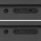 収納付きベッドフレーム ダブル 棚・サイド収納・照明付きタイプ1 (NS-004 DR31 引き出し付き 深型 すのこ BK) 12枚目画像