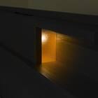 収納付きベッドフレーム ダブル 棚・サイド収納・照明付きタイプ1 (NS-004 DR31 引き出し付き 深型 すのこ BK) 15枚目画像