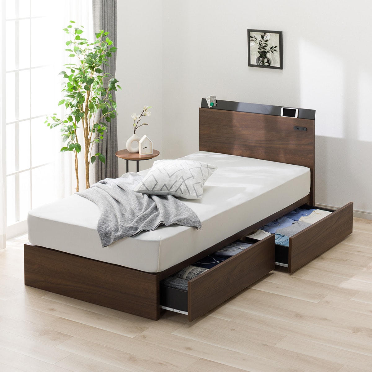 ニトリ　ベッドフレーム　アスカ　ミドルブラウン ニトリ ベッドフレーム アスカ ミドルブラウン 楽天市場】ニトリ