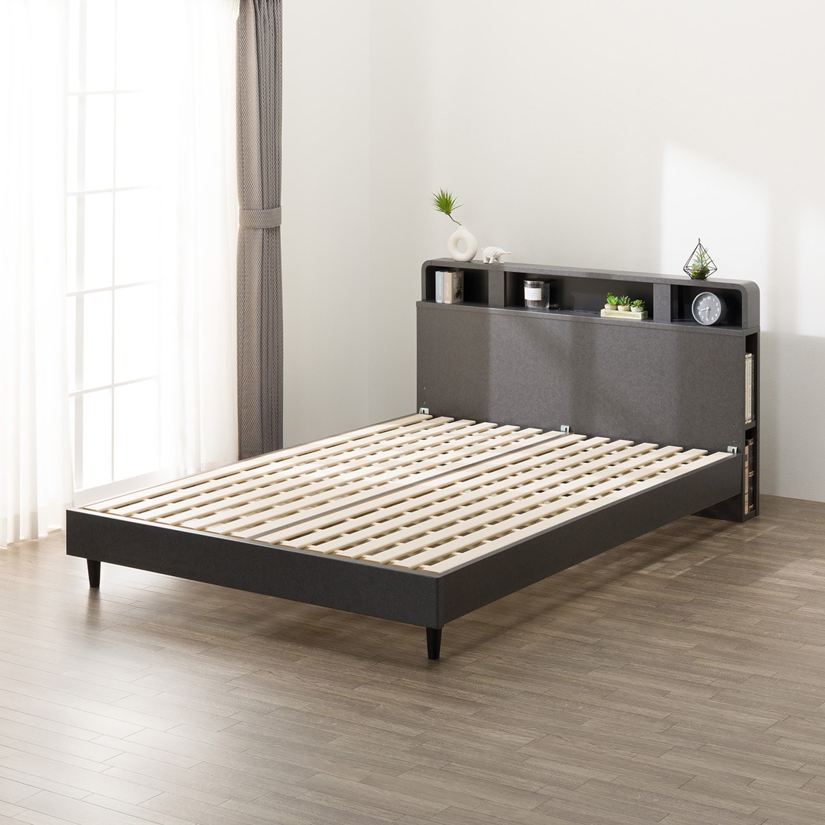 すのこダブルベッドフレーム(NS-006 LEG/LOW GY) | ニトリネット【公式