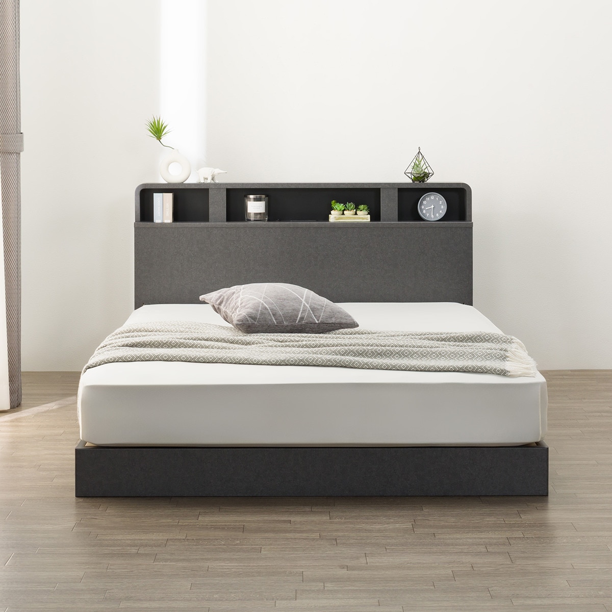 すのこダブルベッドフレーム(NS-006 LEG/LOW GY) | ニトリネット【公式