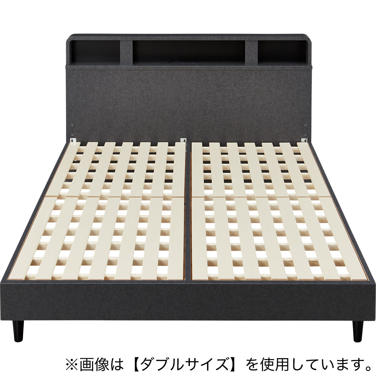 ニトリ　すのこ式ベッドフレームクイーンサイズ+NスリープHARD2-CR ニトリ クイーンすのこベッドフレーム(EB-002 引出し収納付き WW