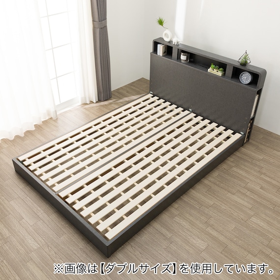 すのこクイーンベッドフレーム(NS-006 LEG/LOW GY) 9枚目画像
