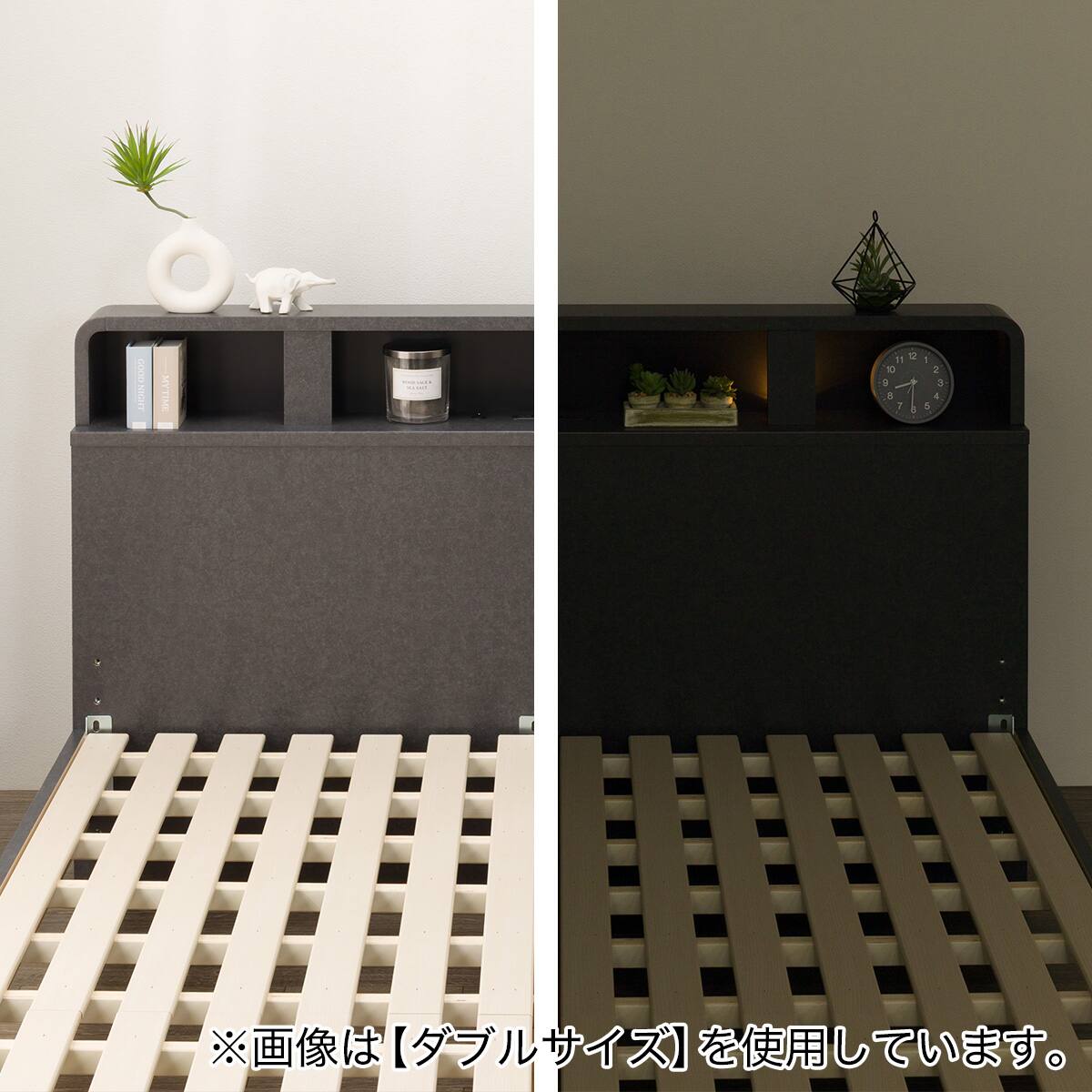 すのこクイーンベッドフレーム(NS-006 LEG/LOW GY) | ニトリネット