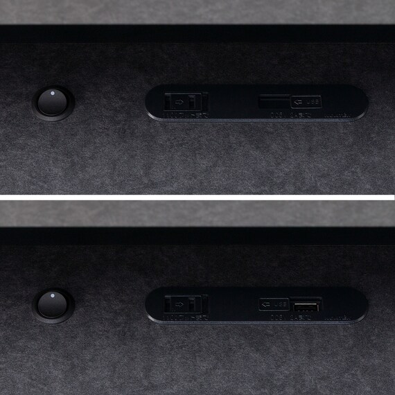 収納付きベッドフレーム ダブル 仕切り棚・サイド収納・照明付きタイプ (NS-006 DR25 引き出し付き 床板 GY) 14枚目画像