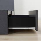 収納付きベッドフレーム ダブル 仕切り棚・サイド収納・照明付きタイプ (NS-006 DR25 引き出し付き 床板 GY) 15枚目画像