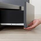 収納付きベッドフレーム ダブル 仕切り棚・サイド収納・照明付きタイプ (NS-006 DR25 引き出し付き 床板 GY) 16枚目画像