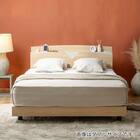 シングル コンセント棚付きベッド (オークナチュラルパーム) 2枚目画像