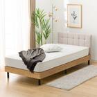 布張りヘッドボード付きシングルすのこベッドフレーム(PD101 LGY/LBR) 1枚目画像