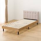 布張りヘッドボード付きシングルすのこベッドフレーム(PD101 LGY/LBR) 5枚目画像