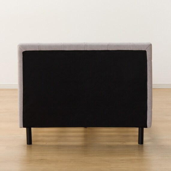 布張りヘッドボード付きシングルすのこベッドフレーム(PD101 LGY/LBR) 7枚目画像