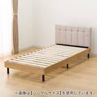 布張りヘッドボード付きセミダブルすのこベッドフレーム(PD101 LGY/LBR) 5枚目画像