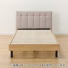 布張りヘッドボード付きセミダブルすのこベッドフレーム(PD101 LGY/LBR) 6枚目画像