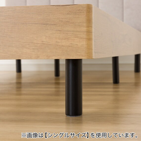布張りヘッドボード付きセミダブルすのこベッドフレーム(PD101 LGY/LBR) 9枚目画像