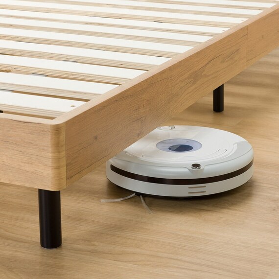 布張りヘッドボード付きセミダブルすのこベッドフレーム(PD101 LGY/LBR) 10枚目画像