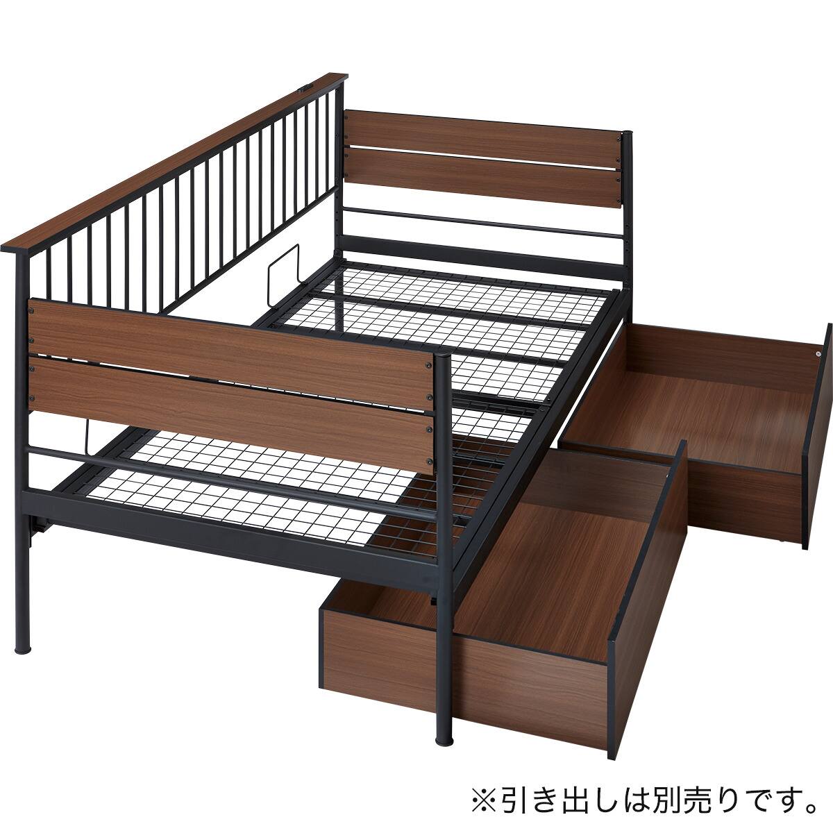 ニトリ　デイベッド　(ステイン/BK&MBR) ニトリ（NITORI） カウチベッド (ステイン BK/MBR) : ニトリ Yahoo!店