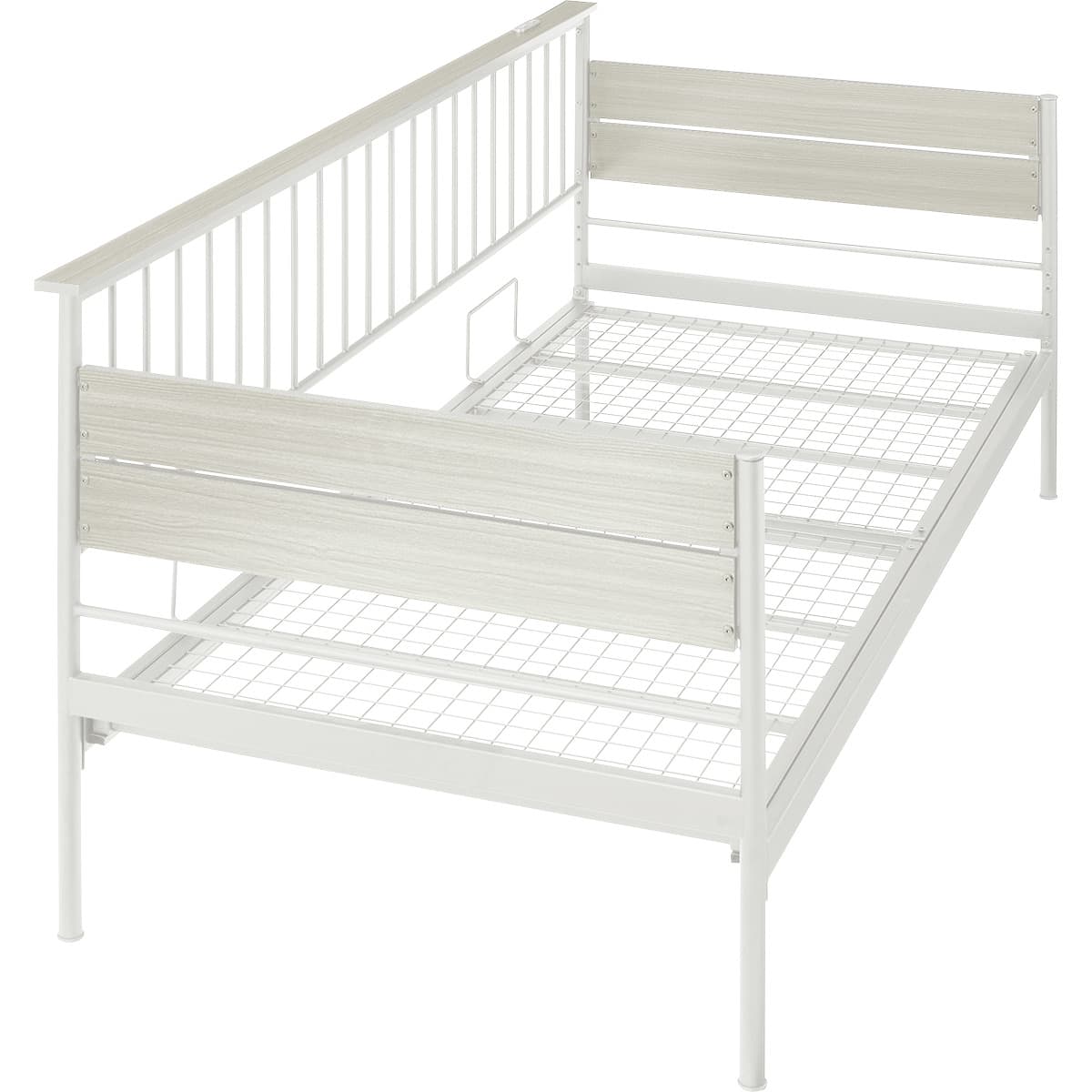 デイベッド(CL401 ステイン 小棚・コンセント付き WH/WW) | ニトリ