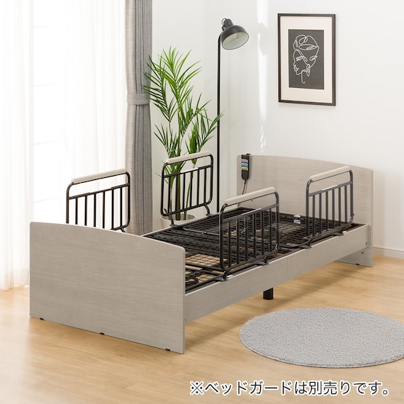 【非課税】電動シングルベッドフレーム(ライズ3 2M-F GY) 8枚目画像