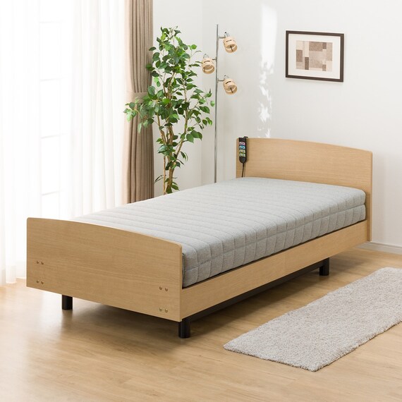 【非課税】電動シングルベッドフレーム + マットレスセット(ライズ3 3M-F LBR/E2) 8枚目画像