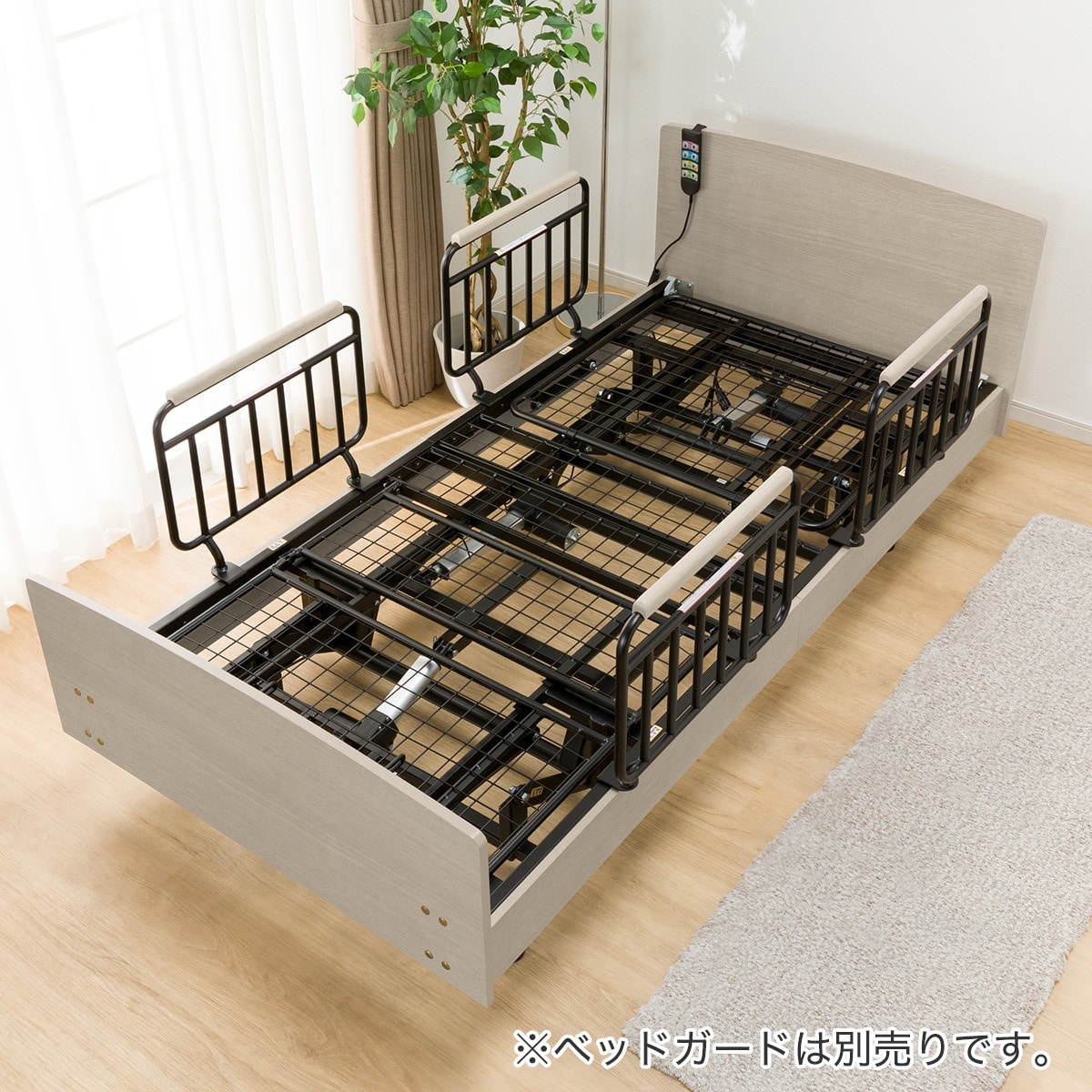 非課税】電動シングルベッドフレーム(ライズ3 3M-F GY) | ニトリネット