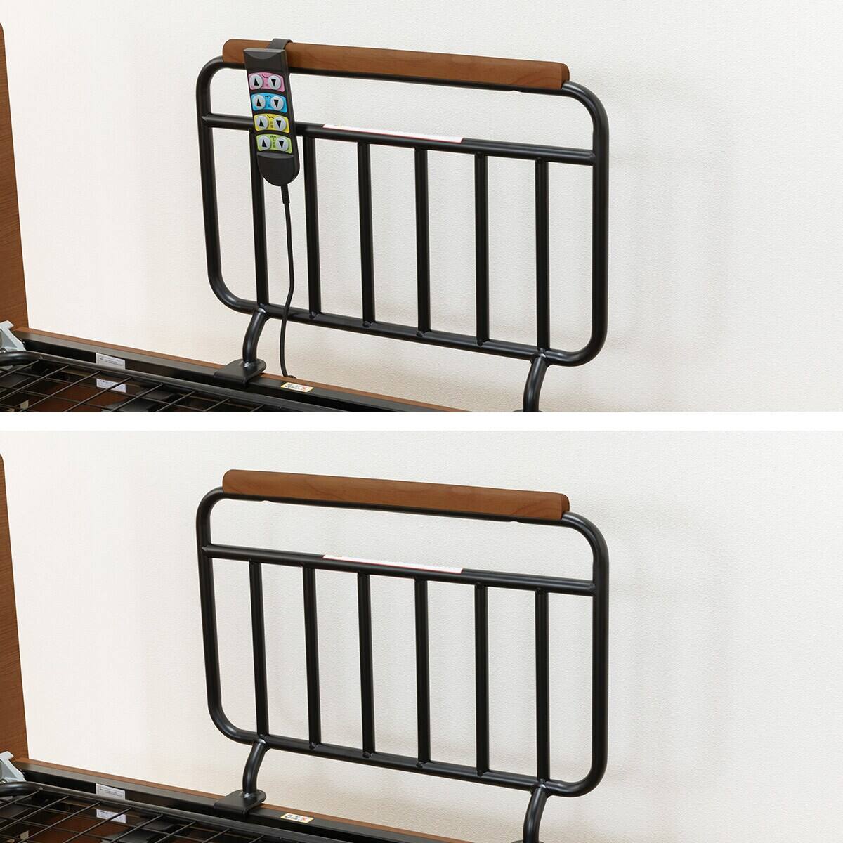 非課税】電動シングルベッドフレーム+マットレス+サイドガード4本