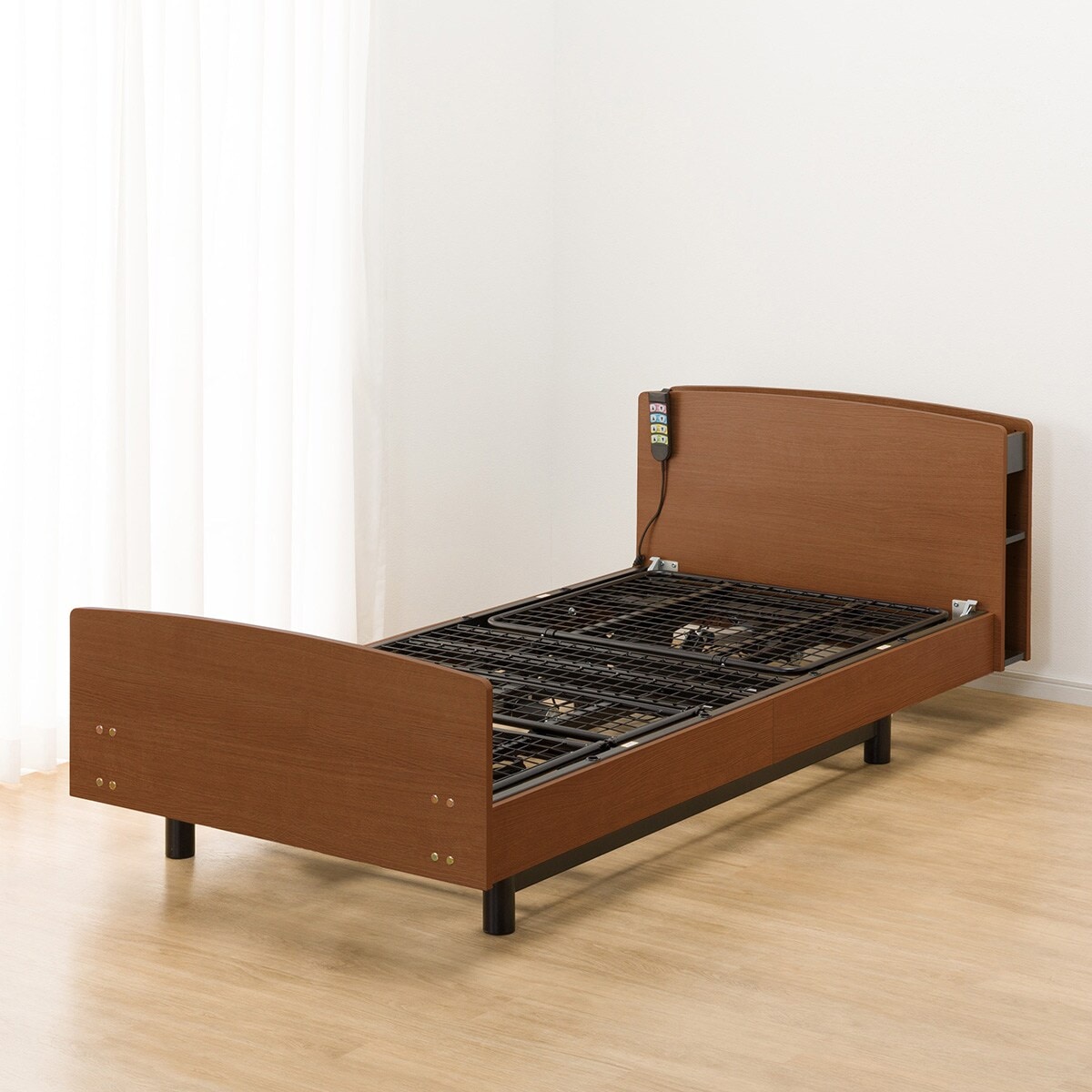 非課税】電動シングルベッドフレーム+マットレスセット(ライズ3 3M-C