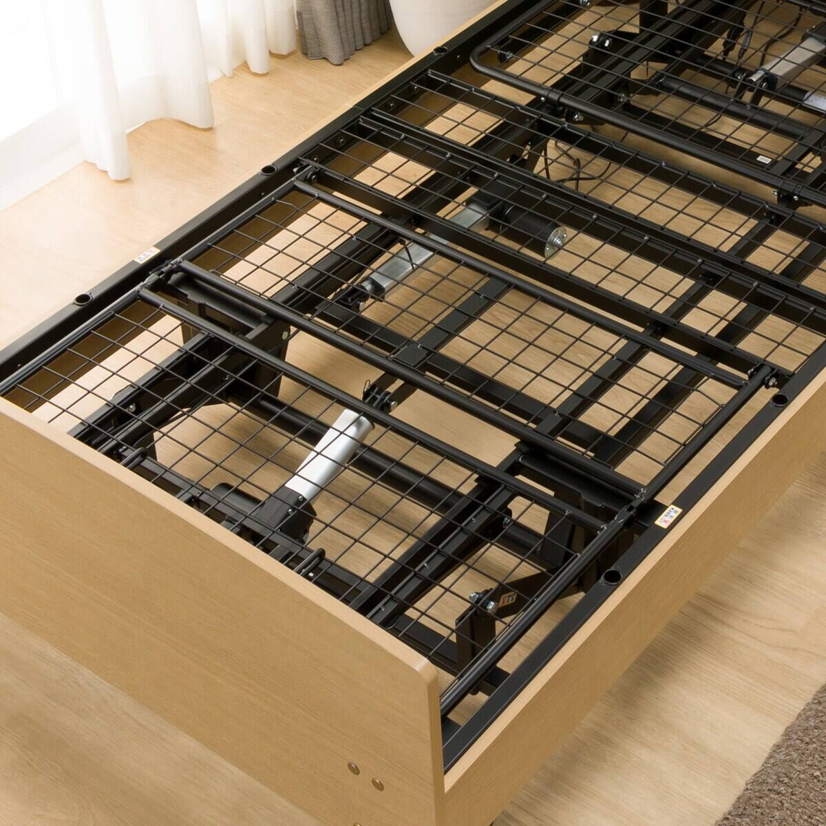 非課税】電動シングルベッドフレーム + マットレスセット(ライズ3 3M-C