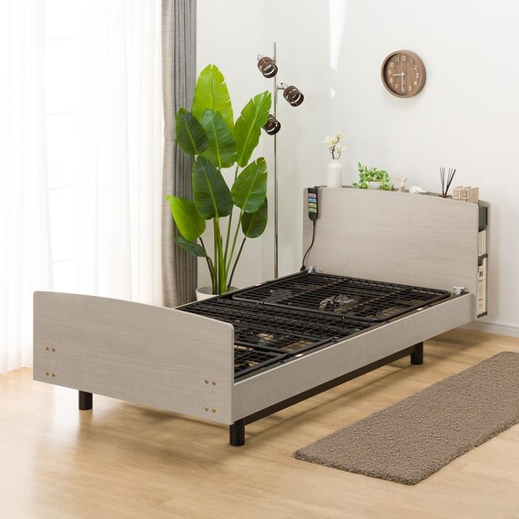 【非課税】電動シングルベッドフレーム(ライズ3 3M-C GY) 8枚目画像