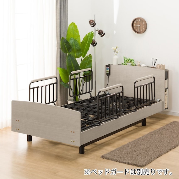 【非課税】電動シングルベッドフレーム(ライズ3 3M-C GY) 10枚目画像