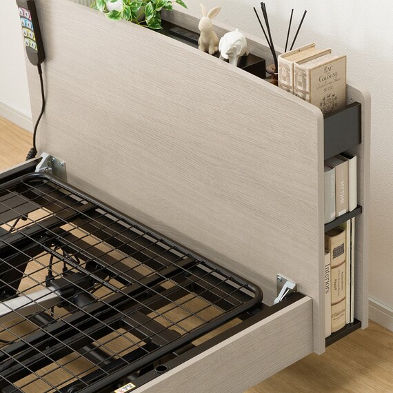 【非課税】電動シングルベッドフレーム(ライズ3 3M-C GY) 16枚目画像