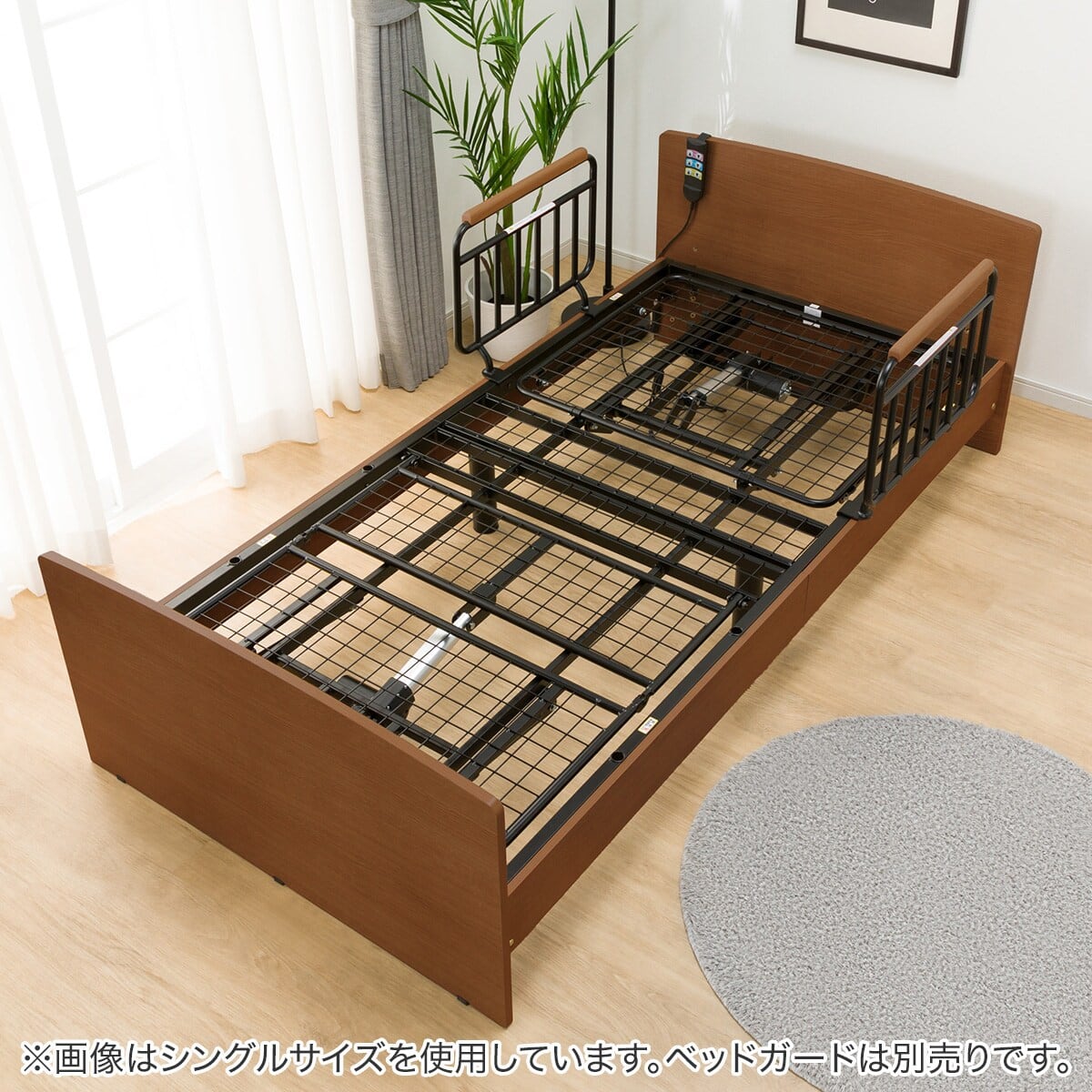 電動セミダブルベッドフレーム(ライズ3 2M-F MBR) | ニトリネット