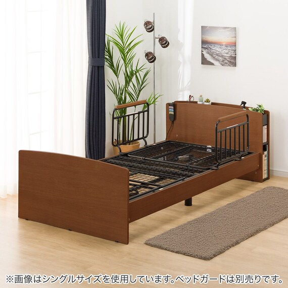 電動セミダブルベッドフレーム(ライズ3 2M-C MBR) 7枚目画像