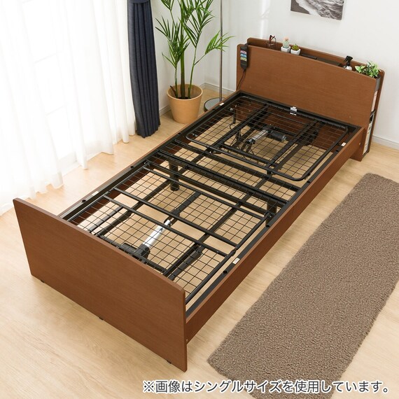 電動セミダブルベッドフレーム(ライズ3 2M-C MBR) 9枚目画像