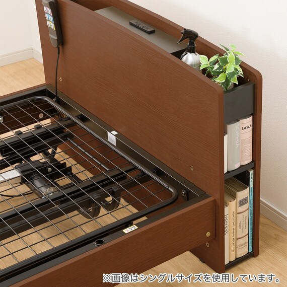 電動セミダブルベッドフレーム(ライズ3 2M-C MBR) 12枚目画像