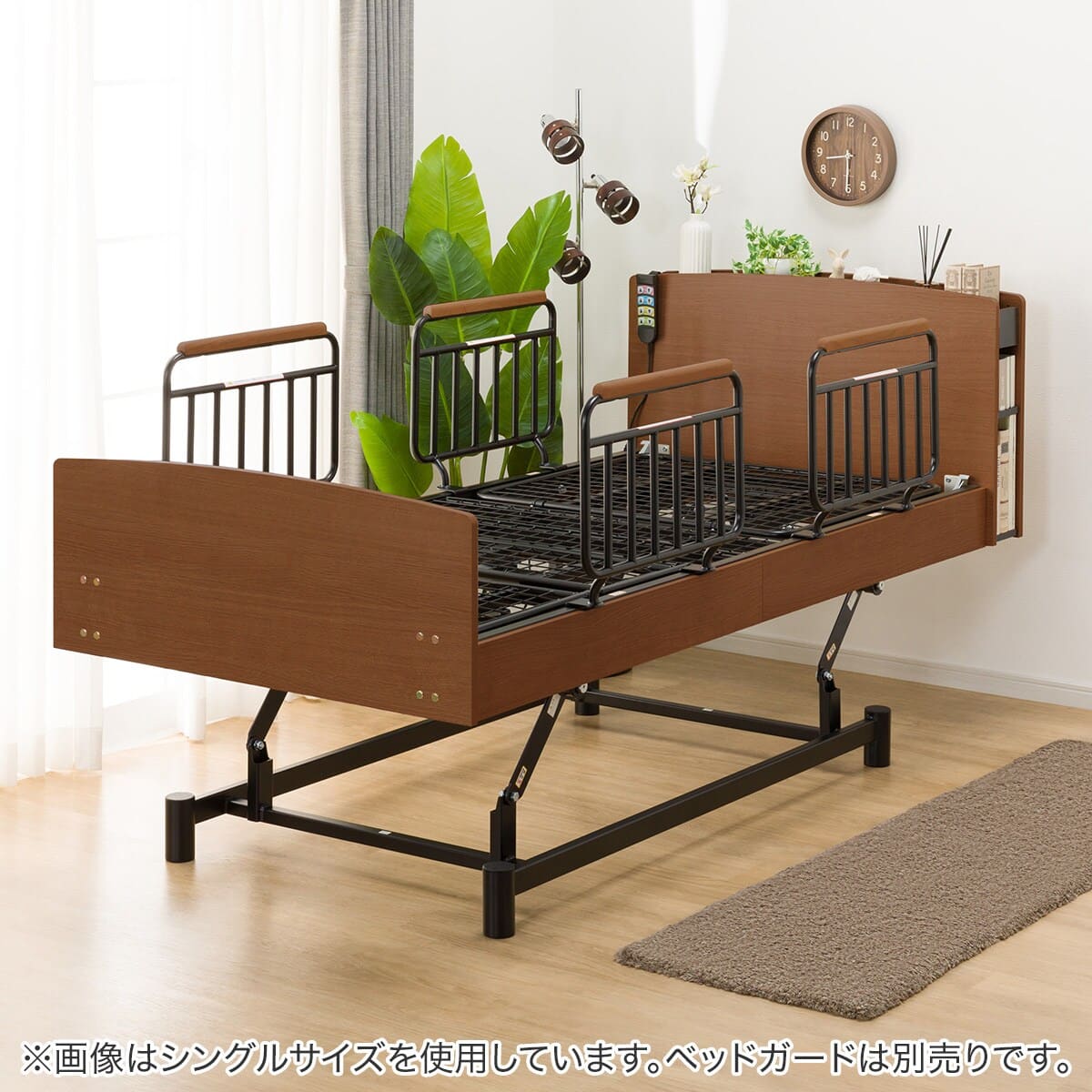 電動セミダブルベッドフレーム(ライズ3 3M-C MBR) | ニトリネット