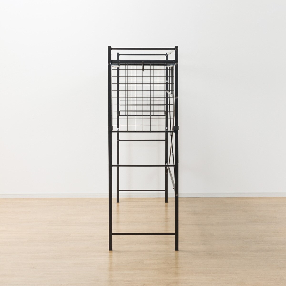 フラットヘッドボードチェストベッド + ハンガーシェルフセット(N-ジオ