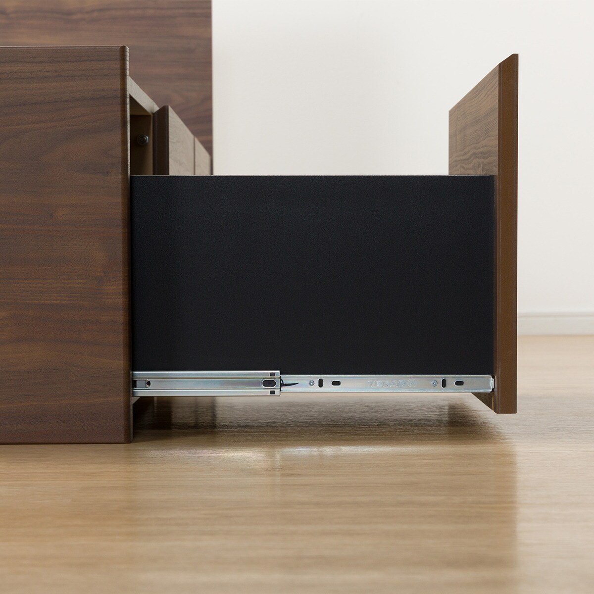 すのこシングル棚・コンセント付きチェストベッドフレーム(N-ジオT