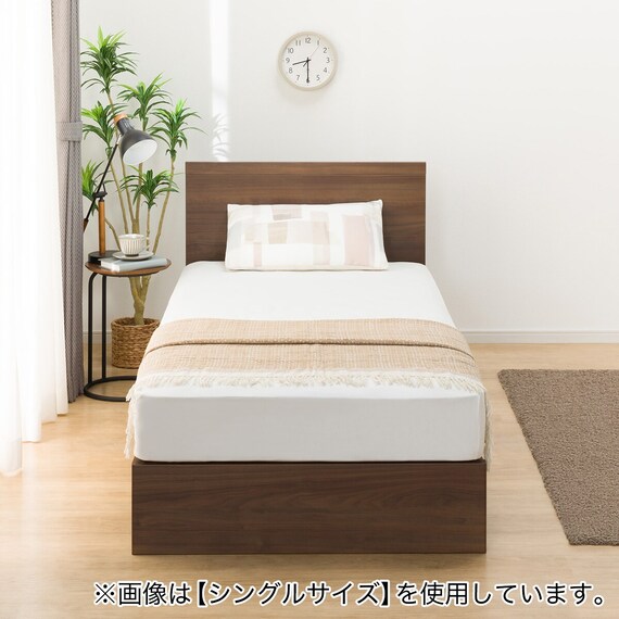 収納付きベッドフレーム セミダブル フラットタイプ (NS-001 DR25 引き出し付き 床板 MBR2) 4枚目画像
