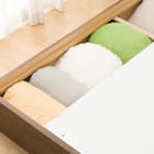 収納付きベッドフレーム セミダブル フラットタイプ (NS-001 DR25 引き出し付き 床板 MBR2) 12枚目画像