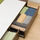 収納付きベッドフレーム セミダブル フラットタイプ (NS-001 DR25 引き出し付き 床板 MBR2) 13枚目画像