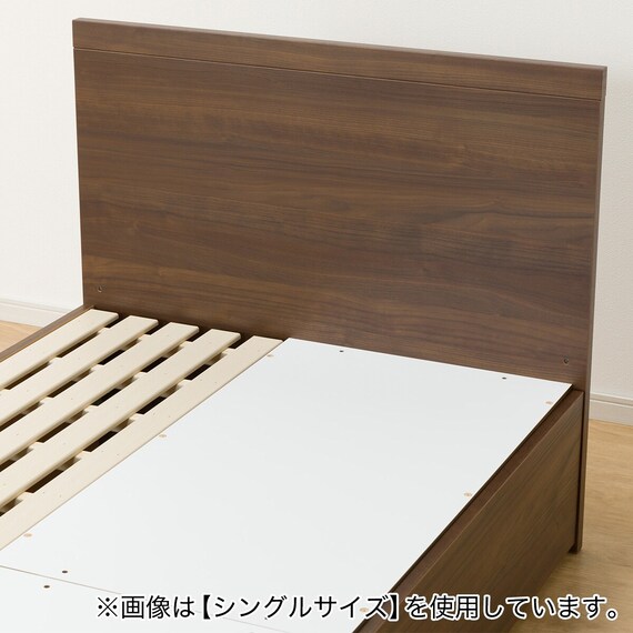収納付きベッドフレーム セミダブル フラットタイプ (NS-001 DR31 引き出し付き 深型 すのこ MBR2) 9枚目画像