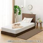 セミダブル ミニ棚付きベッドフレーム(NS-002 LEG/LOW すのこ MBR) 5枚目画像