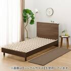 セミダブル ミニ棚付きベッドフレーム(NS-002 LEG/LOW すのこ MBR) 8枚目画像