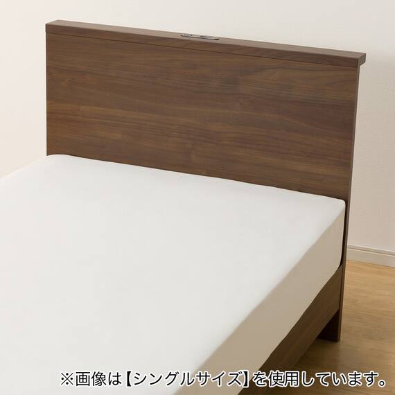 セミダブル ミニ棚付きベッドフレーム(NS-002 LEG/LOW すのこ MBR) 11枚目画像