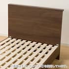 セミダブル ミニ棚付きベッドフレーム(NS-002 LEG/LOW すのこ MBR) 12枚目画像