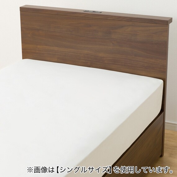 収納付きベッドフレーム セミダブル 棚付きタイプ (NS-002 DR31 