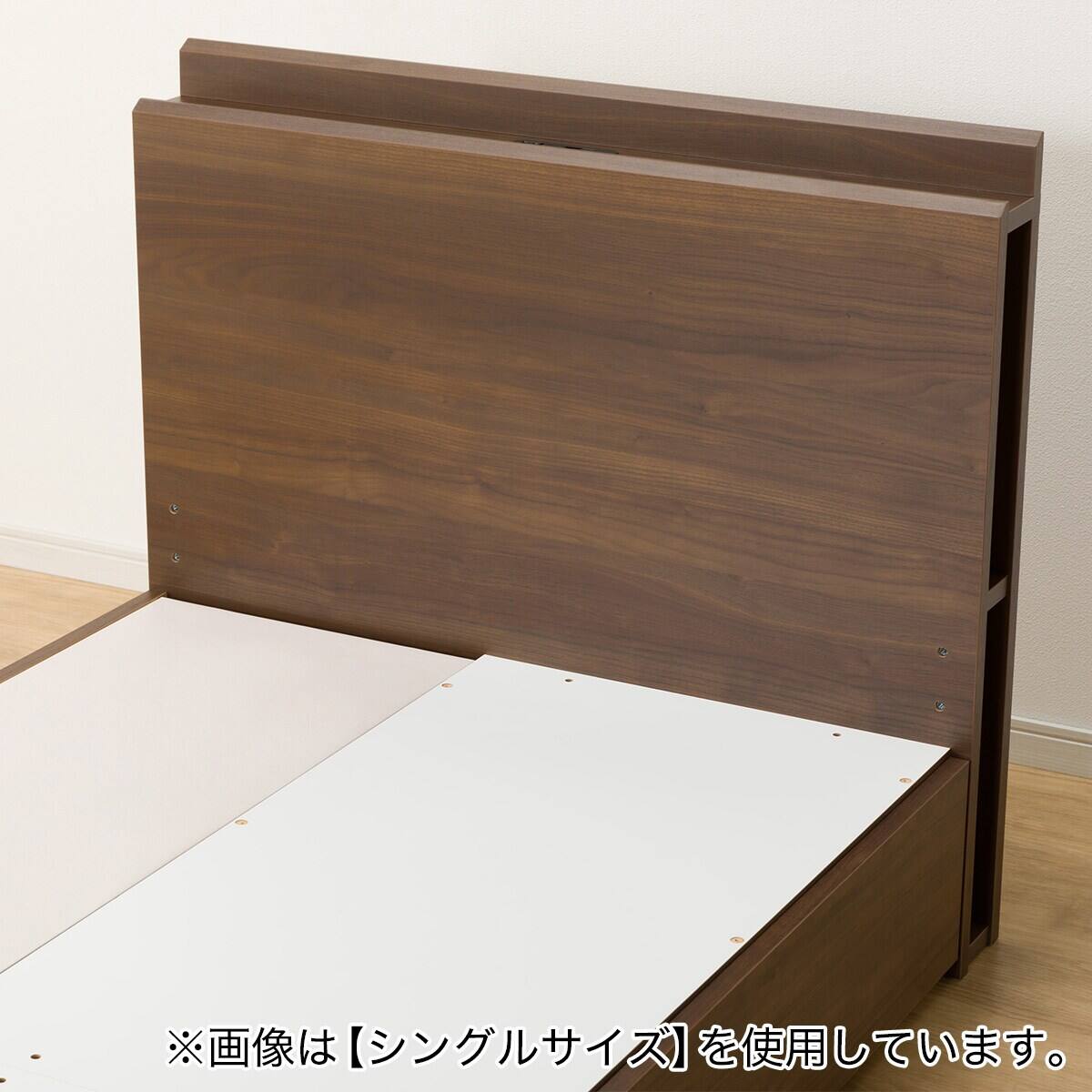 収納付きベッドフレーム セミダブル 棚・サイド収納付きタイプ (NS-003