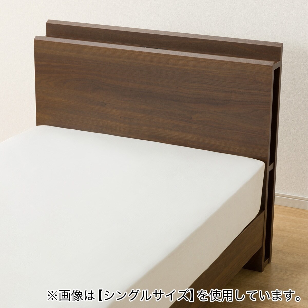 クイーン 棚・サイド収納付きベッドフレーム(NS-003 LEG/LOW