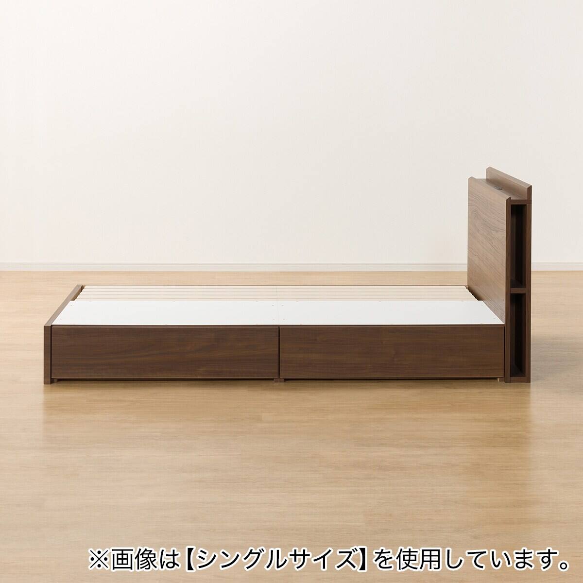 収納付きベッドフレーム クイーン 棚・サイド収納付きタイプ (NS-003